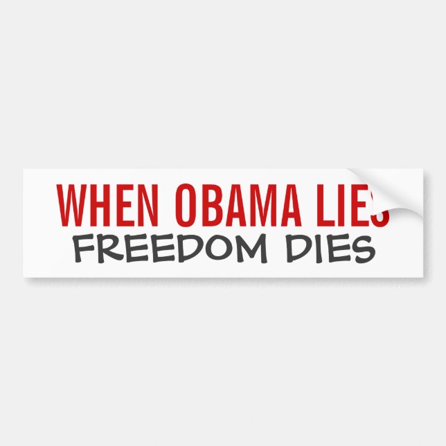 Autocollant De Voiture Quand Obama Met Fin À La Liberté (Devant)