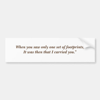 Autocollant De Voiture Quand vous n'avez vu qu'un jeu d'empreintes