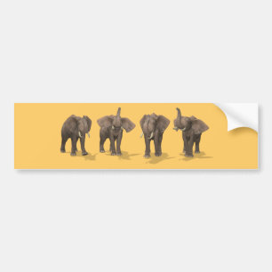 Autocollant De Voiture Quartet des éléphants