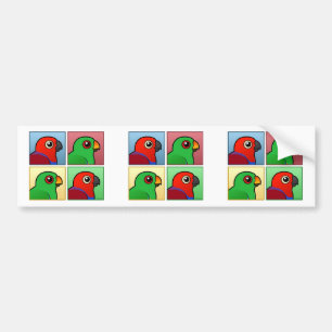 Autocollant De Voiture Quatre couleur Eclectus