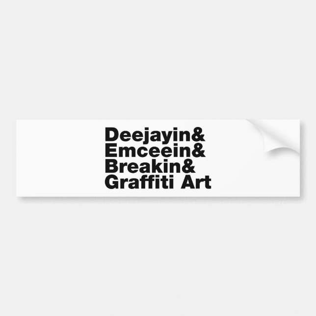 Autocollant De Voiture Quatre éléments de l'Hip hop (Devant)