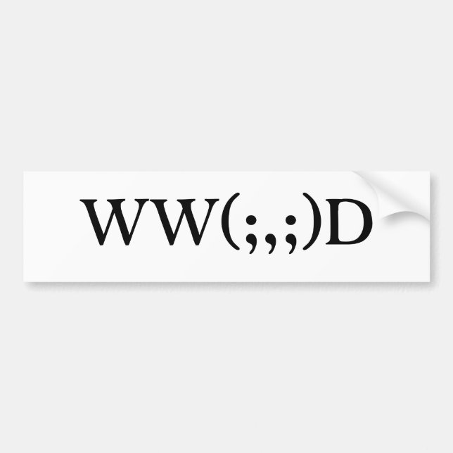 Autocollant De Voiture Que Cthulhu ferait-il ? B sur le texte de W (Devant)