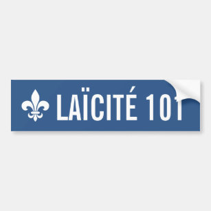 Autocollant De Voiture Québec 101 Français Laïcité ENTREZ VOTRE TEXTE !