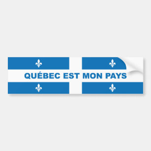 AUTOCOLLANT DE VOITURE QUÉBEC EST MON PAYS