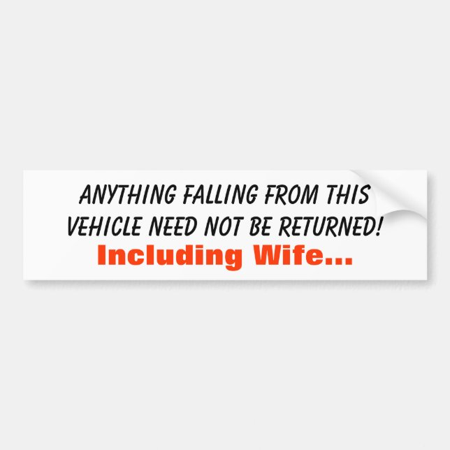 Autocollant De Voiture Quelque chose qui tombe de ce véhicule n'a pas (Devant)