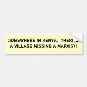 Autocollant De Voiture Quelque part au Kenya, il y a un vil… - Customis