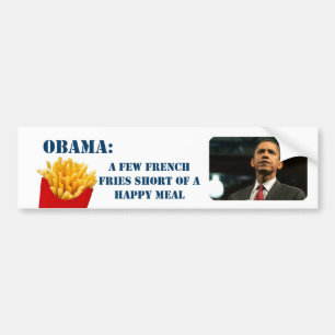 Autocollant De Voiture Quelques pommes frites d'Obama court-circuitent