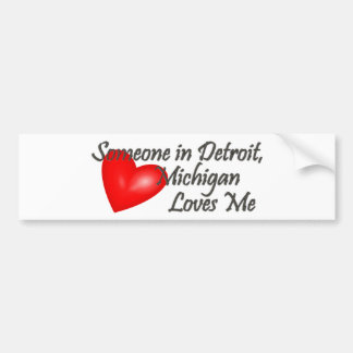 Autocollant De Voiture Quelqu'un à Detroit m'aime
