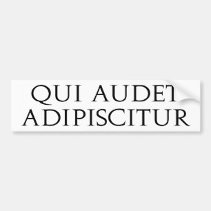 Autocollant De Voiture Qui Audet Adipiscitur