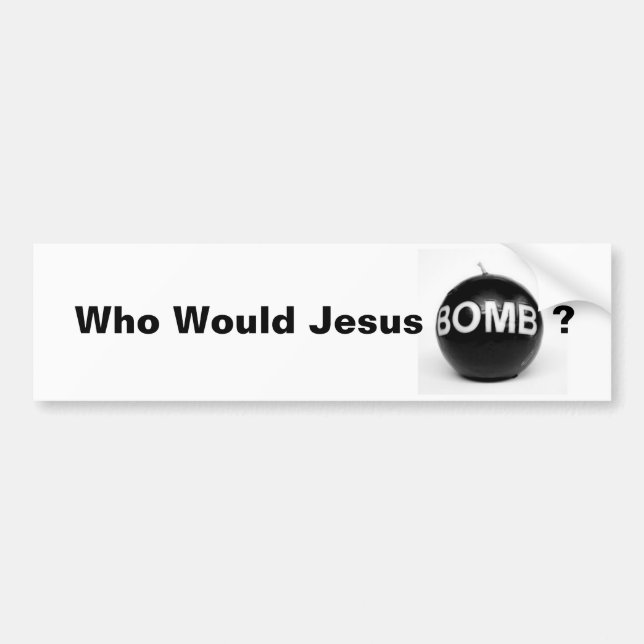 Autocollant De Voiture Qui bombe de Jésus ? (Devant)