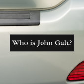 Autocollant De Voiture Qui est adhésif pour pare-chocs de John Galt (On Car)