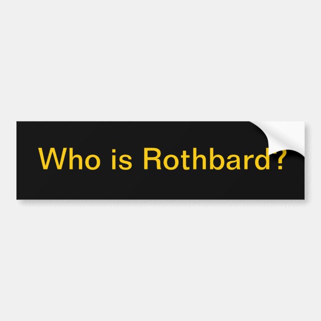 Autocollant De Voiture Qui est Rothbard ? (Devant)