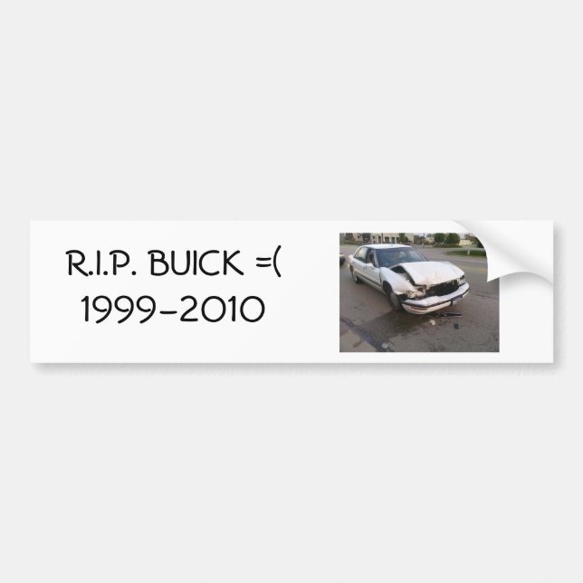 AUTOCOLLANT DE VOITURE R.I.P. BUICK (Devant)