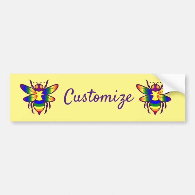 Autocollant De Voiture Rainbow Bee Thunder_Cove (Devant)
