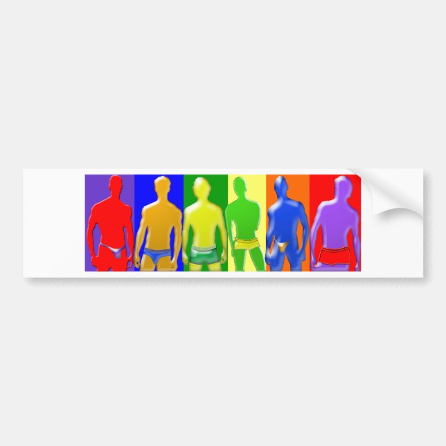 Autocollant De Voiture Rainbow Men (Devant)