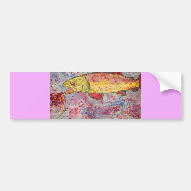 Autocollant De Voiture Rainbow Trout (Devant)