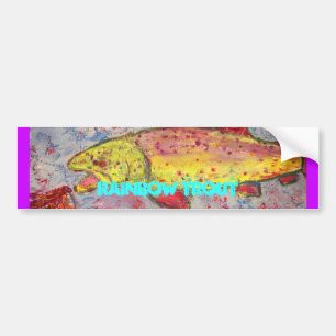 Autocollant De Voiture Rainbow Trout Art