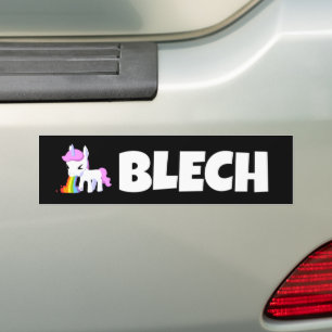 AUTOCOLLANT DE VOITURE RAINBOW VOMIT UNICORN BÂTISSEURS DE BUMPING DE FUN