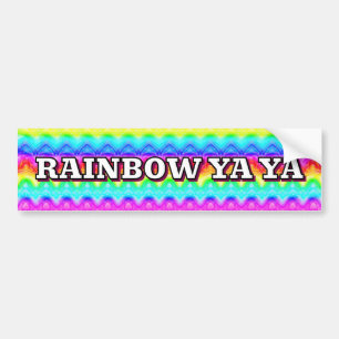 AUTOCOLLANT DE VOITURE RAINBOW YA YA