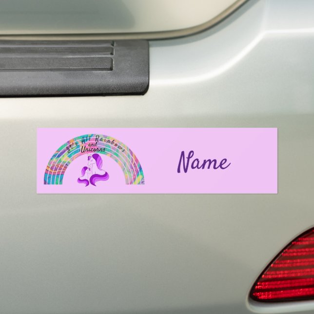 Autocollant De Voiture Rainbows psychédélique et Unicorns Thunder_Cove (En voiture)