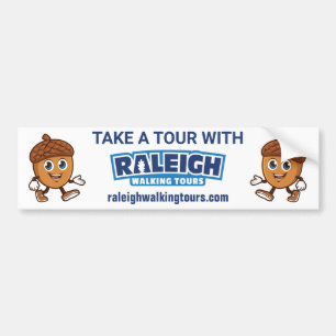 Autocollant De Voiture Raleigh Walking Tours Cute Acorn