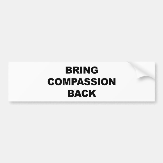 Autocollant De Voiture Ramener la compassion (Devant)