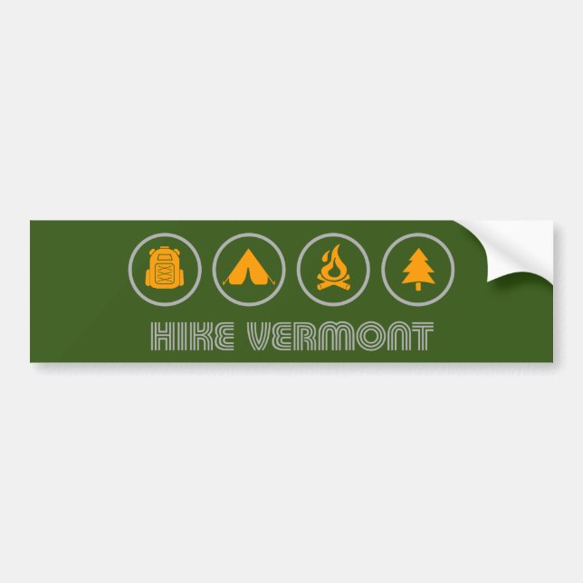 Autocollant De Voiture Randonnée dans le Vermont (Devant)