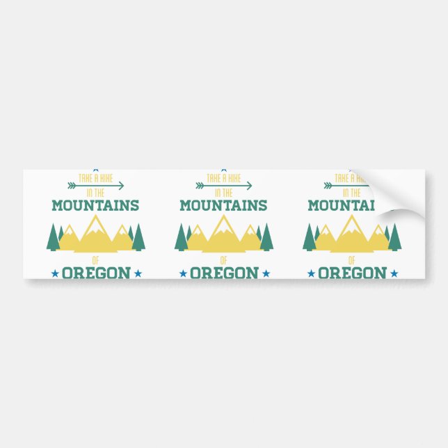 Autocollant De Voiture Randonnée et camping de l'Orégon (Devant)