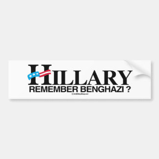 Autocollant De Voiture Rappelez-vous Benghazi - Anti-Hillary - .png