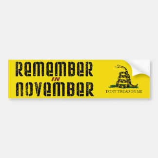 Autocollant De Voiture Rappelez-vous en novembre