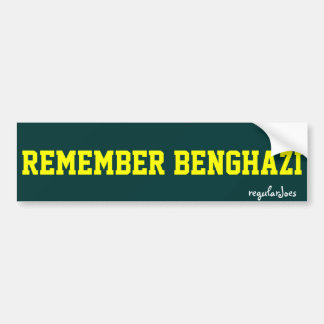 Autocollant De Voiture Rappelez-vous le bumpersticker de Benghazi par des