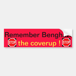 Autocollant De Voiture Rappelez-vous le bumpersticker de Benghazi par des