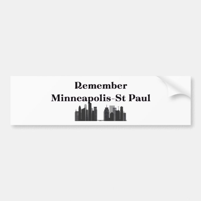Autocollant De Voiture Rappelez-vous Minneapolis & St. Paul (Devant)