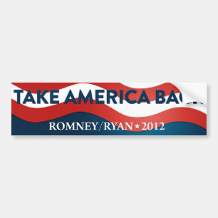 Autocollant De Voiture Rapportez l'Amérique Romney/adhésif pour