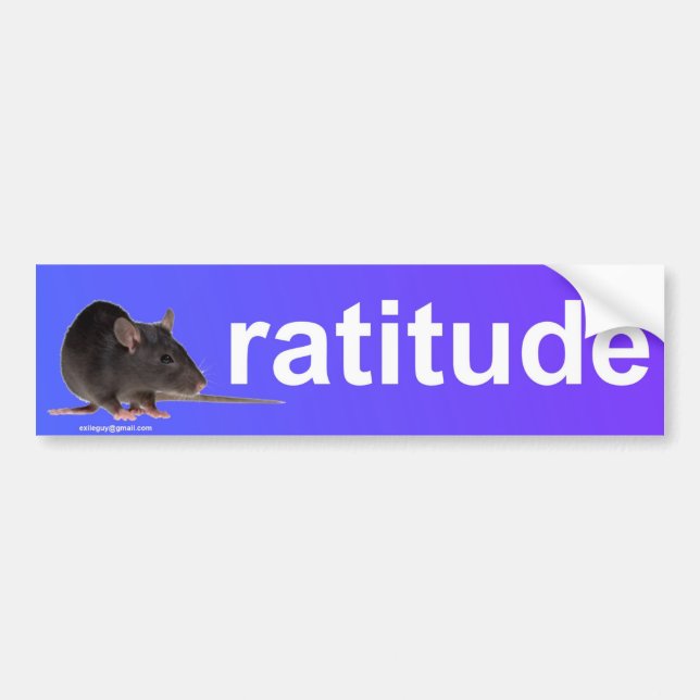 Autocollant De Voiture ratitude (Devant)