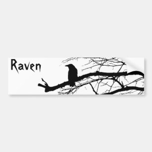 Autocollant De Voiture Raven sur l'arbre