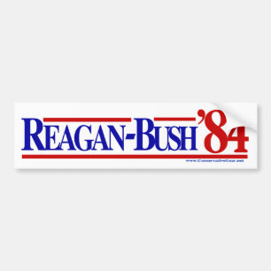 Autocollant De Voiture Reagan Bush 84