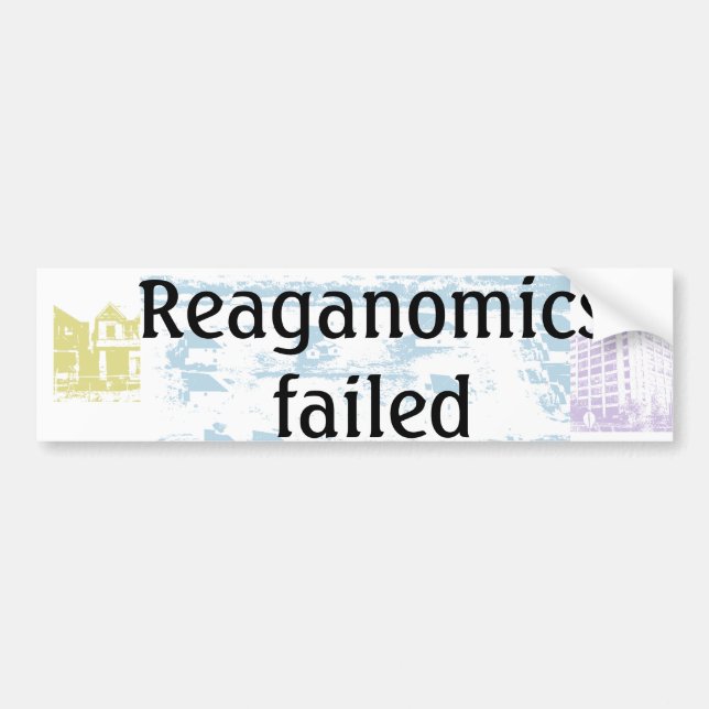 Autocollant De Voiture Reaganomics a échoué (Devant)