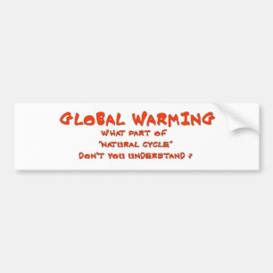 AUTOCOLLANT DE VOITURE RÉCHAUFFEMENT CLIMATIQUE