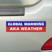 Autocollant De Voiture Réchauffement climatique AKA Sticker pare-chocs mé (On Car)