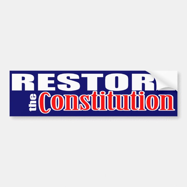 Autocollant De Voiture Reconstituez la constitution (Devant)