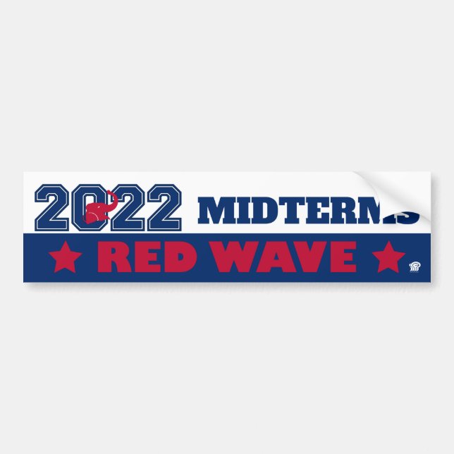 Autocollant De Voiture Red Elephant Red Wave 2022 Midterms (Devant)