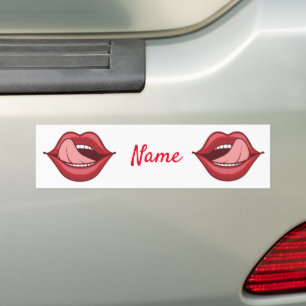 Autocollant De Voiture Red Lips Open Mouth Thunder_Cove