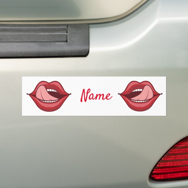 Autocollant De Voiture Red Lips Open Mouth Thunder_Cove (En voiture)
