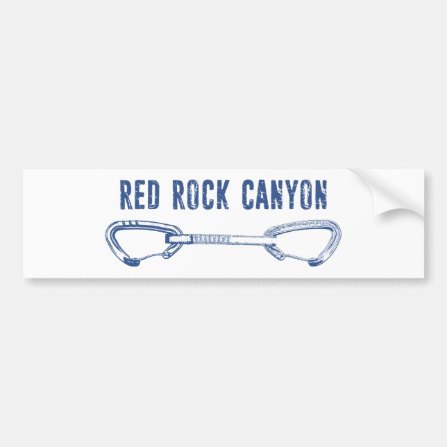 Autocollant De Voiture Red Rock Canyon Climbing Quickdraw (Devant)