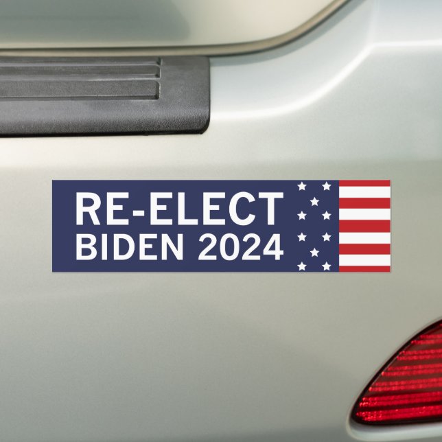 Autocollant De Voiture Réélire Biden 2024 (En voiture)