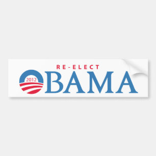 Autocollant De Voiture Réélisez le Président Obama Bumpersticker 2012