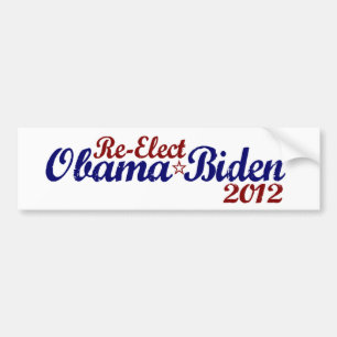Autocollant De Voiture Réélisez Obama Biden 2012