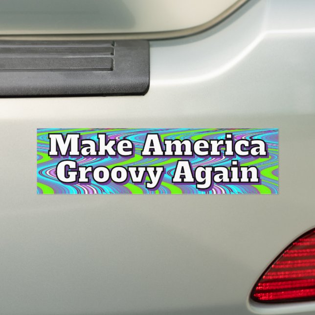 Autocollant De Voiture Refaire l'Amérique Groovy (En voiture)