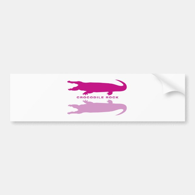 Autocollant De Voiture Réflexion crocodile violet) (Devant)